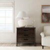 Lennon 34 in. Rectangular 3 Drawer Wood Rounded Leg Dresser, Brown - Dressers - 7