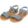 Eden Scalloped Sandal, Blue - Sandals - 1 - thumbnail