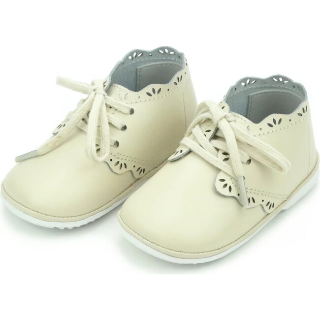 Bella Scalloped Bootie (Baby), Oatmeal