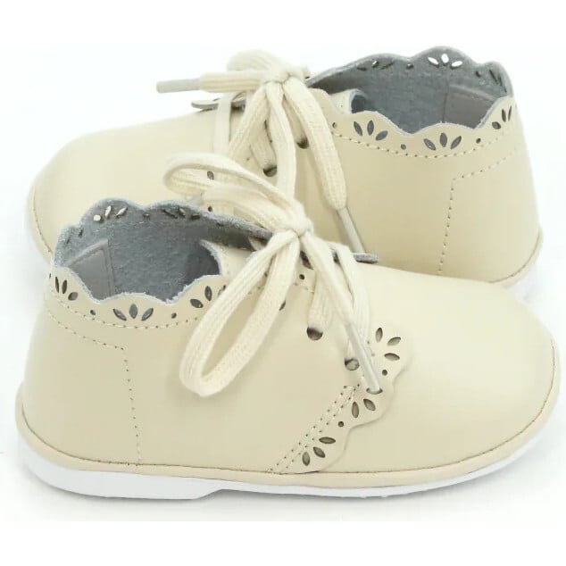 Bella Scalloped Bootie (Baby), Oatmeal - Booties - 2