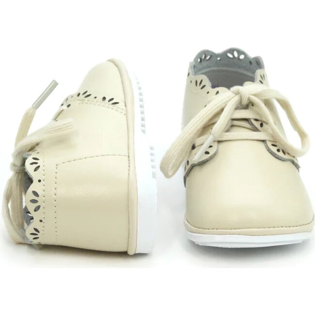 Bella Scalloped Bootie (Baby), Oatmeal - Booties - 3