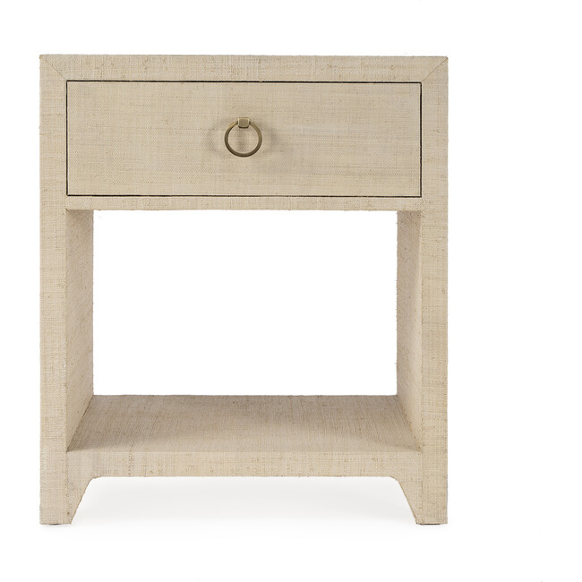 Bar Harbor Raffia 24 in. W 1 Drawer Nightstand, Natural - Nightstands - 4