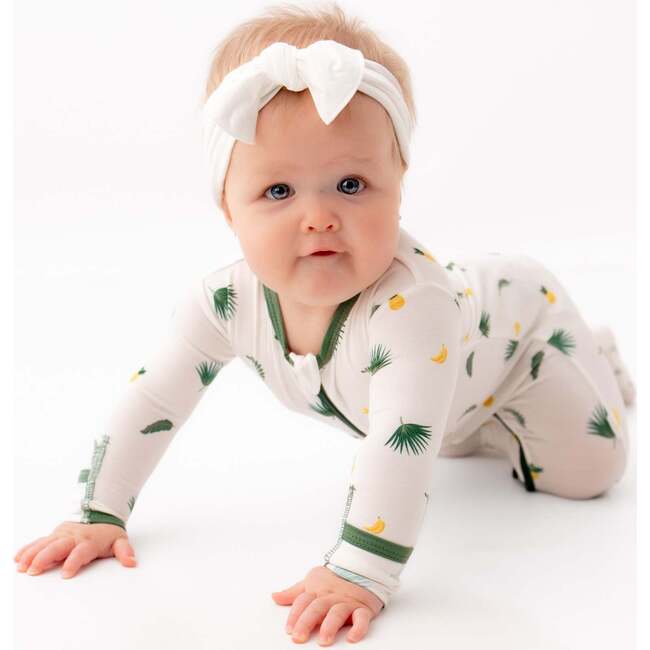 Zippered Footie, Tropical Palms - Footie Pajamas - 3