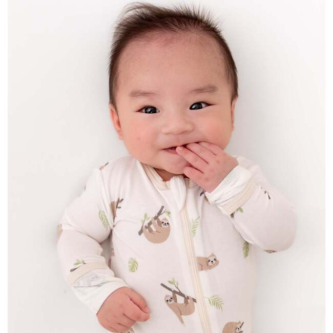 Zippered Footie, Sloth - Footie Pajamas - 4
