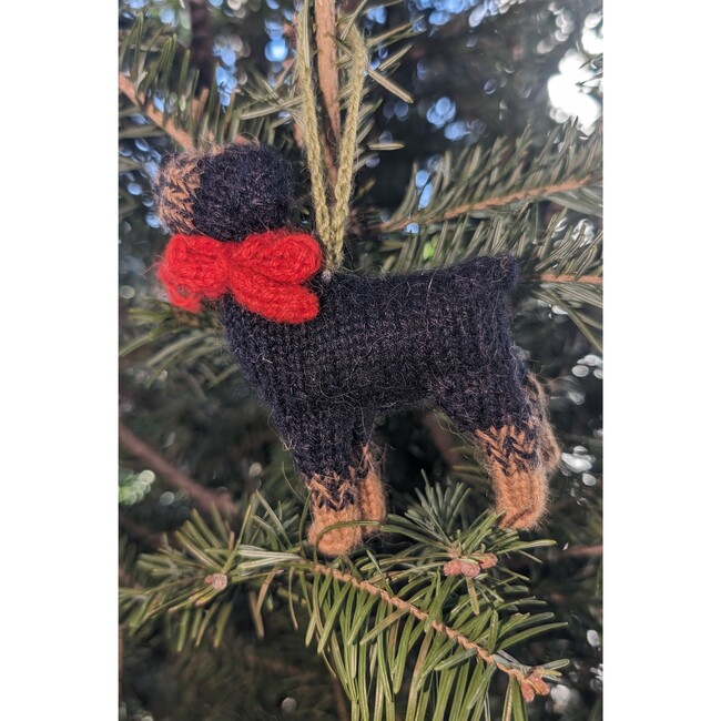 Hand Knit Alpaca Wool Rottweiler Dog Ornament - Ornaments - 2