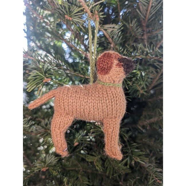 Hand Knit Alpaca Wool Bullmastiff Dog Ornament - Ornaments - 3