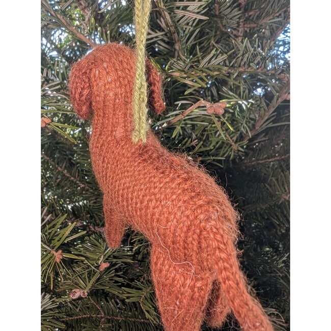 Hand Knit Alpaca Wool Rhodesian Ridgeback Dog Ornament - Ornaments - 3