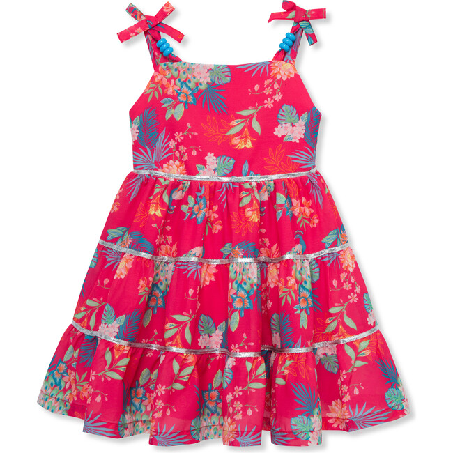 Tiered Peacock Dress, Pink