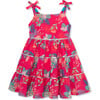 Tiered Peacock Dress, Pink - Dresses - 1 - thumbnail