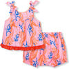 Baby Monkey Print Set, Pink - Mixed Apparel Set - 1 - thumbnail