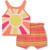 Baby Crochet Sun Short, Set, Coral - Mixed Apparel Set - 1 - thumbnail