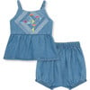 Baby Embroidered Set, Chambray - Mixed Apparel Set - 1 - thumbnail