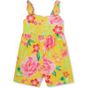 Floral Tropical Romper. Yellow - Rompers - 1 - thumbnail