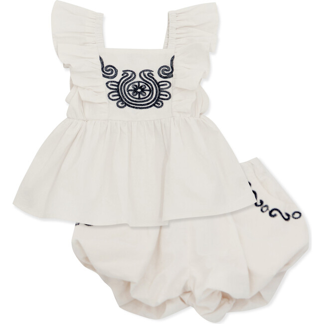 Baby Embroidered Set, Off-White
