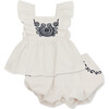 Baby Embroidered Set, Off-White - Mixed Apparel Set - 1 - thumbnail