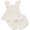 Baby Embroidered Set, Off-White - Mixed Apparel Set - 2