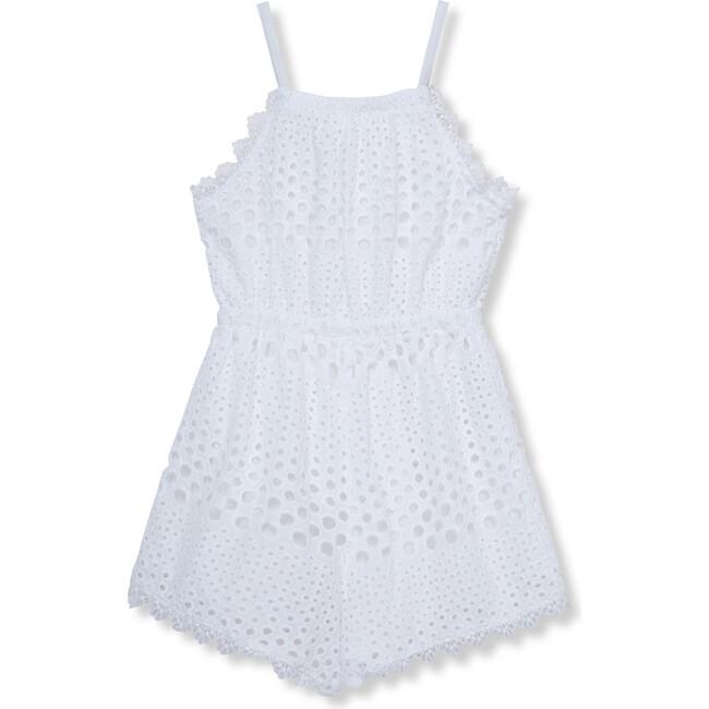 Eyelet Romper, White - Rompers - 2