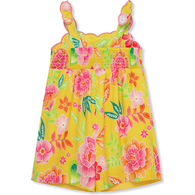 Floral Tropical Romper. Yellow - Rompers - 2