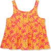 Ribbed Palm Trees Tank, Orange - Tank Tops - 1 - thumbnail