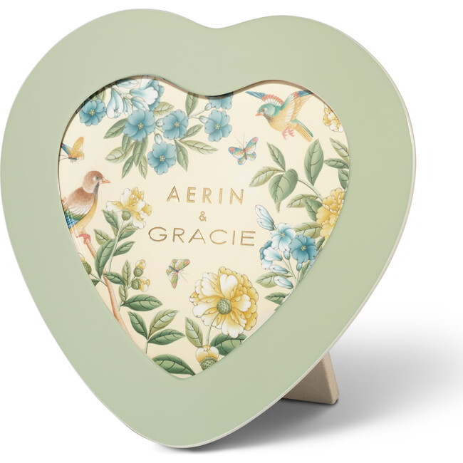 Aerin & Gracie Heathcote Lacquer Heart Frame, Sage - Frames - 3