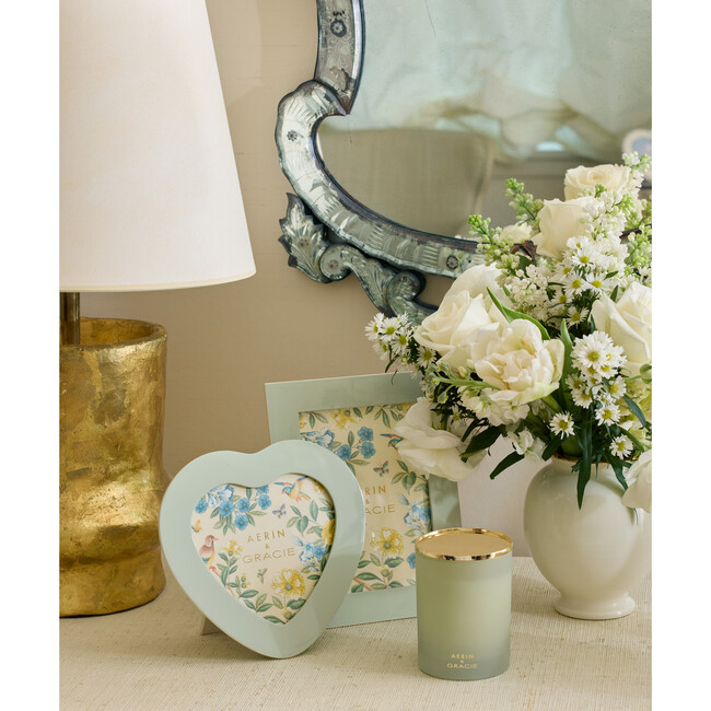 Aerin & Gracie Heathcote Lacquer Heart Frame, Sage - Frames - 4