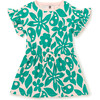 Tie Waist Short Flutter Sleeve Dress, Malindi Floral - Dresses - 1 - thumbnail