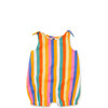 Baby Sleeveless Tie Shoulder Romper, Lamu Sunset Stripe - Rompers - 1 - thumbnail
