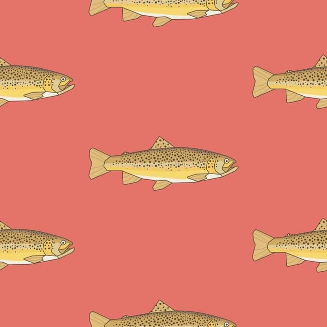 Salmon Trout Traditional Wallpaper - Wallpaper - 3