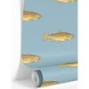 Light Blue Trout Traditional Wallpaper - Wallpaper - 1 - thumbnail