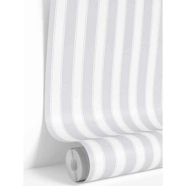 Light Grey Stripes Traditional Wallpaper