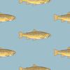 Light Blue Trout Traditional Wallpaper - Wallpaper - 3