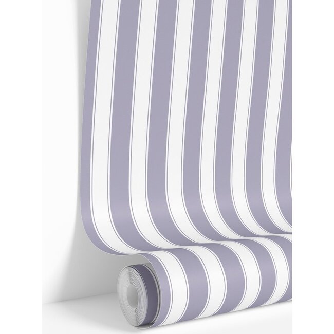 Stripes XXL Traditional Wallpaper, Lavender