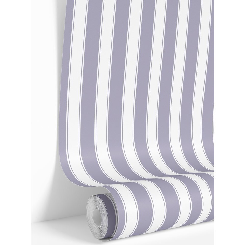Lavender Stripes Traditional Wallpaper - Wallpaper - 1
