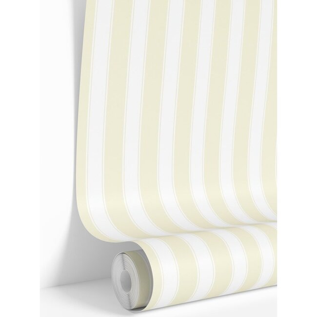 Buttercream Stripes Traditional Wallpaper