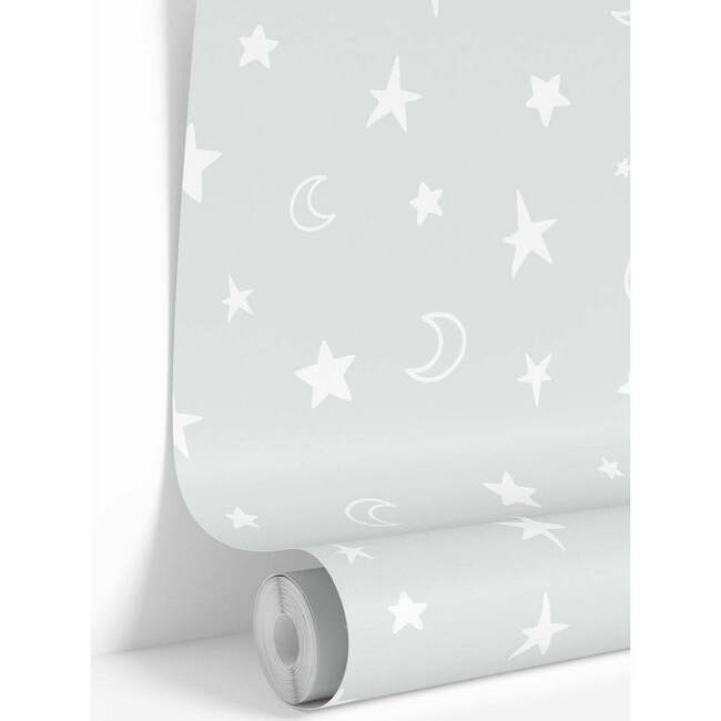 Light Grey Stars Traditional Wallpaper