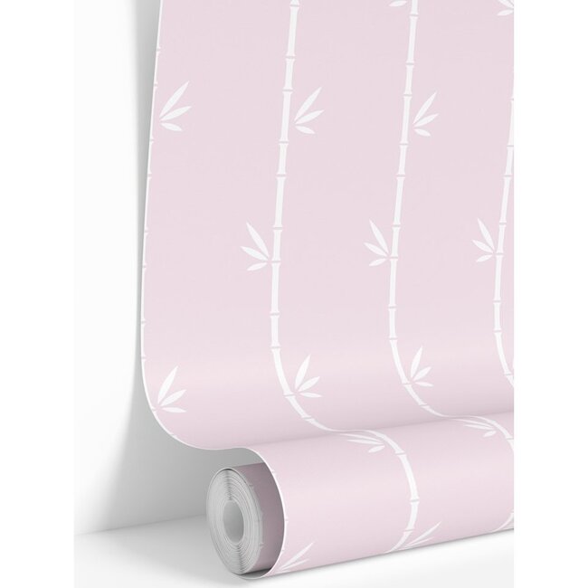 Pink Bamboo Traditional Wallpaper