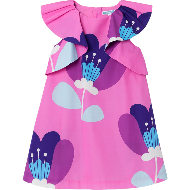 Poplin Dress, Pink & Multicolours