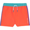 Boy Swim Shorts, Pink & Multicolours - Swim Trunks - 1 - thumbnail