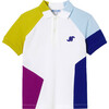 Boy Embroidered Cotton Pique Polo Shirt, White & Multicolours - Polo Shirts - 1 - thumbnail