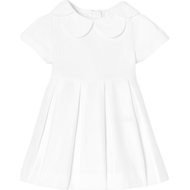 Baby Girl Sleeveless Dress, White