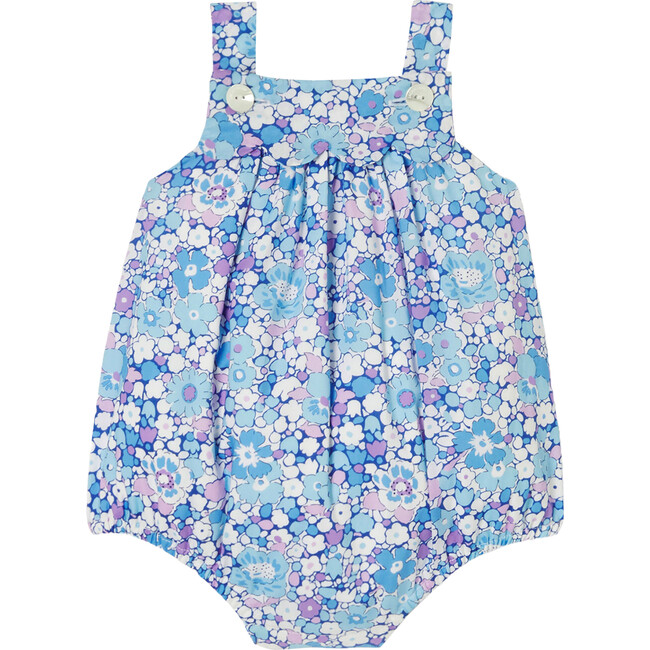 Baby Girl Liberty Fabric Rompers, Blue & Multicolours