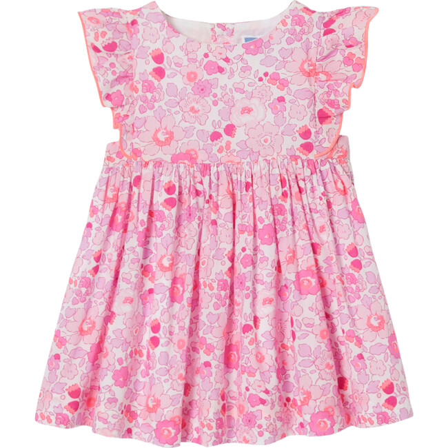 Baby Girl Liberty Fabric Dresss, Pink & Multicolours
