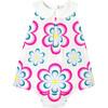 Baby Girl Ceremony Dress, White & Multicolours - Dresses - 1 - thumbnail