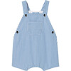Baby Boy Short Overalls, Blue & White - Overalls - 1 - thumbnail