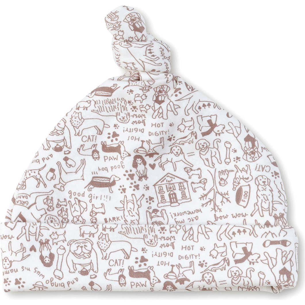 Good Dog Baby Hat, Bulldog Brown - Hats - 1
