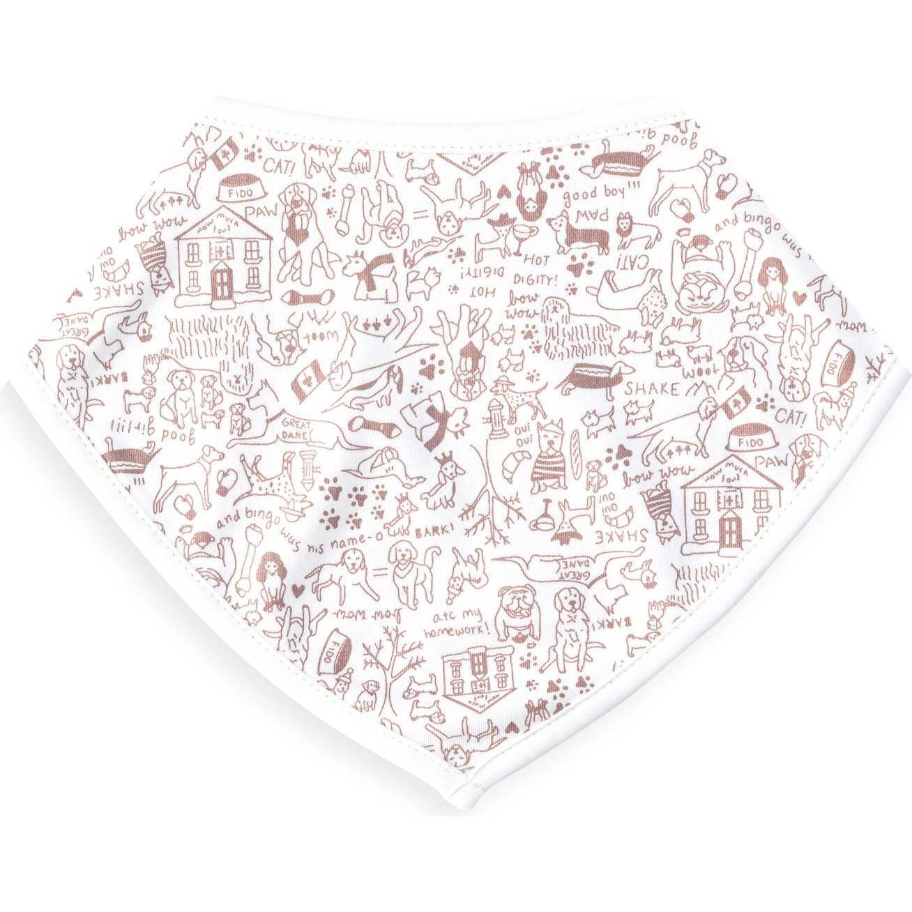 Good Dog Bandana Baby Bib, Bulldog Brown - Bibs - 1