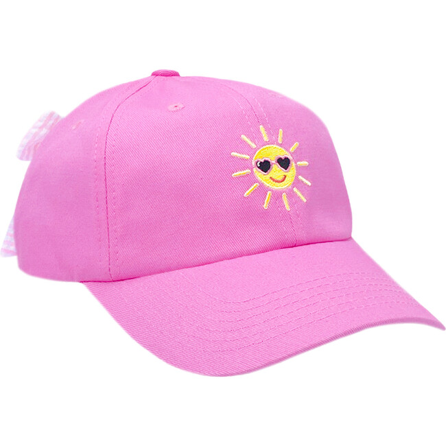 Sunshine Bow Baseball Hat, Magenta