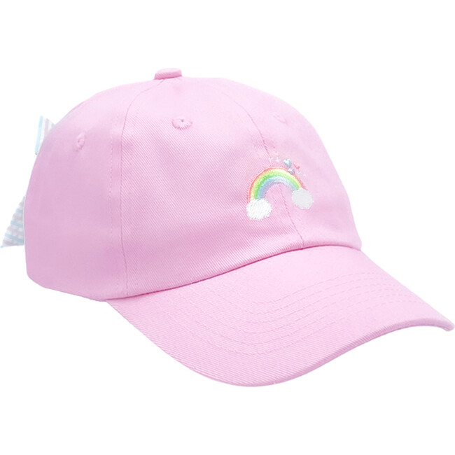 Rainbow Sparkle Bow Baseball Hat