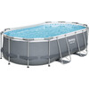 Power Steel 14' x 8.2' x 39.5" Oval Frame Above Ground Pool Set W/ Filter - Pool - 1 - thumbnail