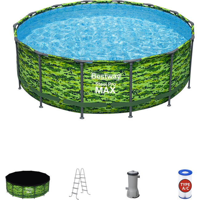 Steel Pro Max 14'x48" Camo Pool Set - Pool Accessories - 3